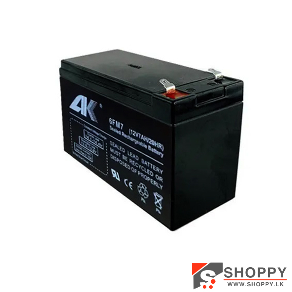 AK UPS Battery 12V 7A (6M)#shoppy.lk#