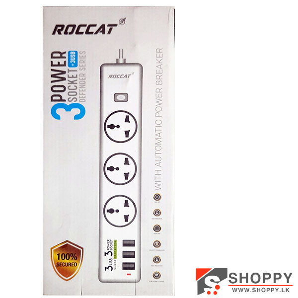 ROCCAT 3 Socket 3 USB Power Cord#shoppy.lk#