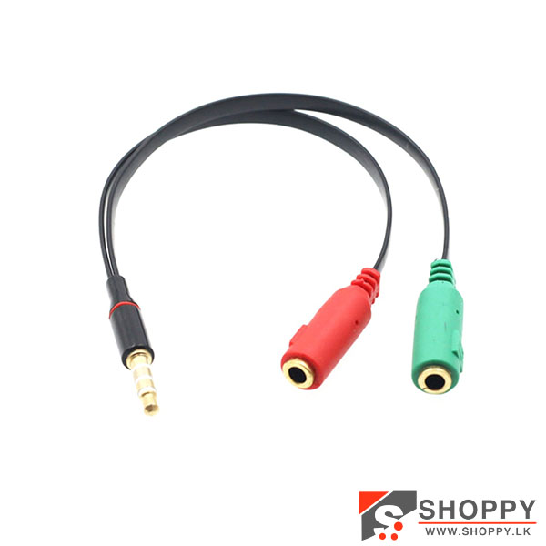 3.5mm Aux Single to Double Adapter#shoppy.lk#