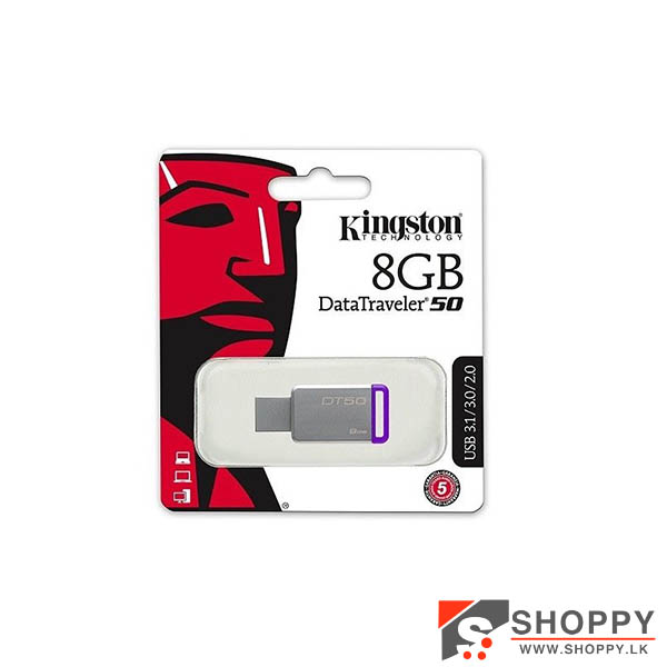 Kingston DT50 8GB Pen (1Y)#shoppy.lk#