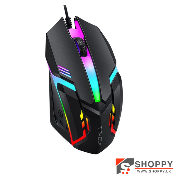 T-WOLF Colorful Gaming Mouse V1 3 www.shoppy.lk
