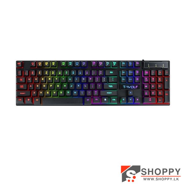 T-WOLF RGB Gaming Keyboard T-20 2 www.shoppy.lk
