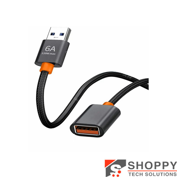 1.5m-Braided-USB-Extension-Cord-120W-USB-3.0