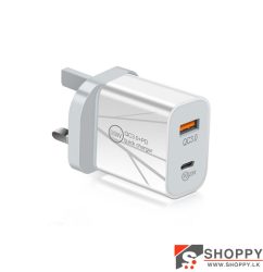 www.shoppy.lk KEKE 30W UK Plug Charger With Type C